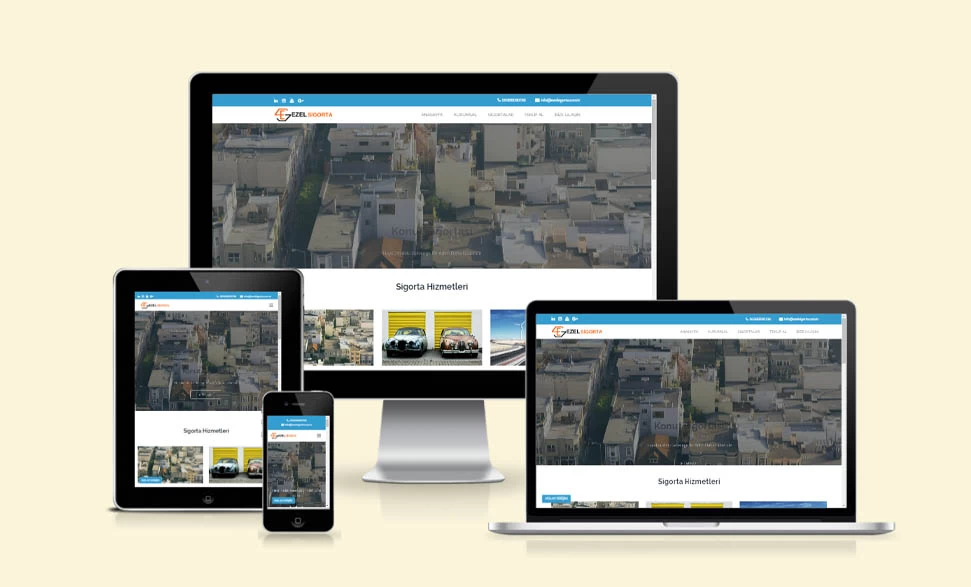 Ezel Sigortam web site yeni nesil yazılım teknolojiler ile başarıyla bitirilmiştir.