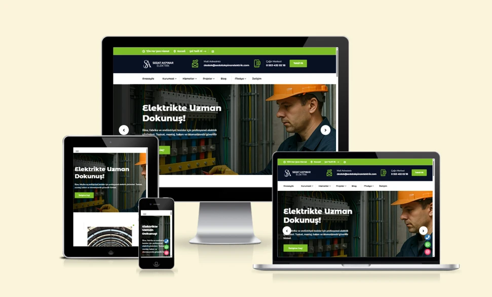 Sedat Akpınar Elektrik Web Sitesi